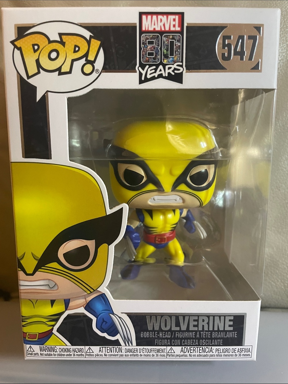 Marvel Wolverine Funko Pop - Yellow, Blue & Red